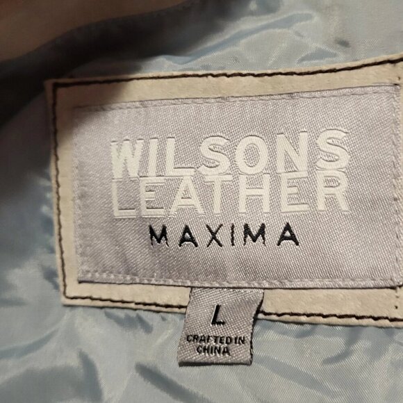 Vintage Wilsons Leather Maxima Stone Gray Suede Belted Driving Jacket Size Large - Picture 4 of 9